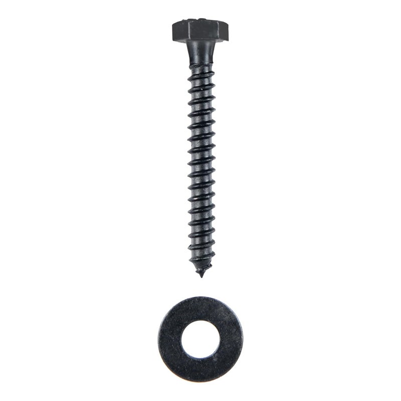 MAKERS BOLT 1/4 x 2 (100 Pack) Lag Screw Kit, 100 Screws and 100 Washers, Ceramic Black Ruspert Coating for Exterior Use, Meets ASTM A307 and ASME B18.2.1, Industrial/Commerical Grade by - Image 2